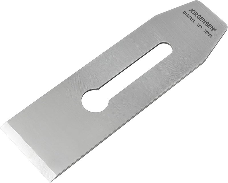 Jorgensen No.4 & No.5 Wood Planer Blade - for No.4 Smooth Plane & No.5 Jack Plane, Professional Level O1 Steel, High Hardness & Long Edge Retention, 3mm Thickness Replacement Blade - Image 1